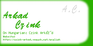 arkad czink business card